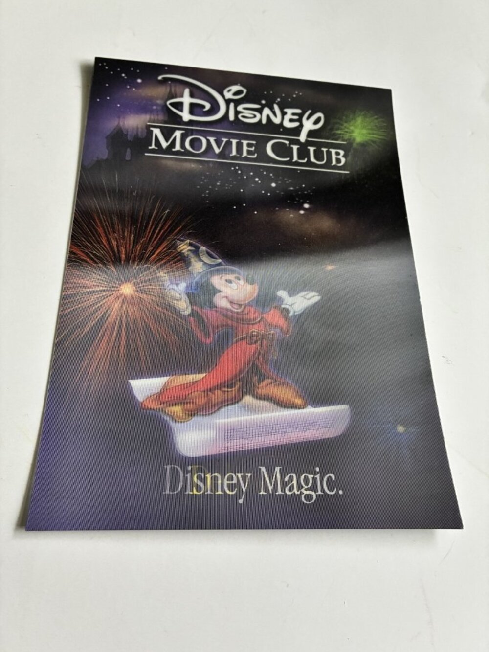 Disney Movie Club Exclusive 3D Lenticular Collector Card Flyer Sorcerer Mickey